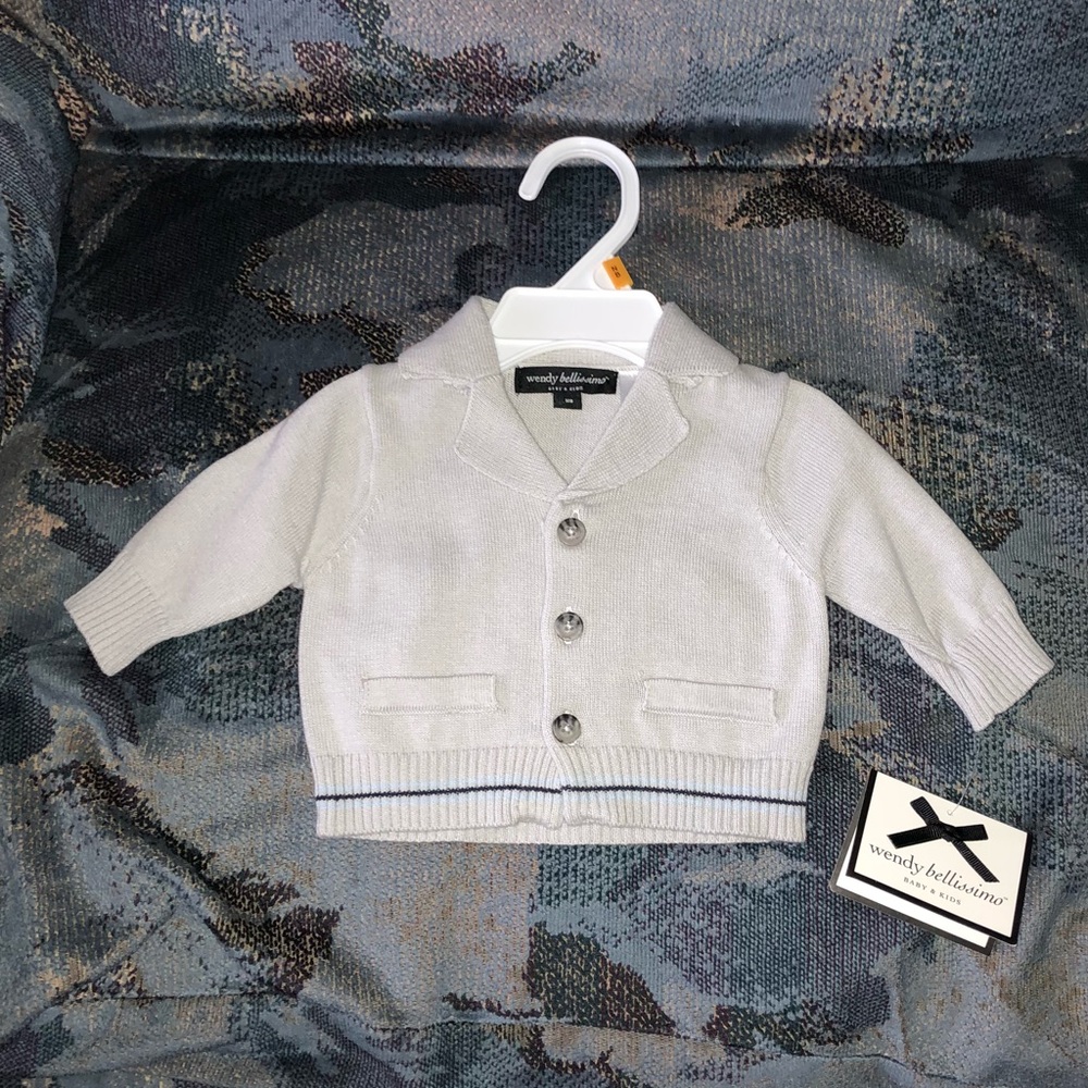 Newborn Wendy Bellissimo Button Sweater, Size Newborn, New With Tags